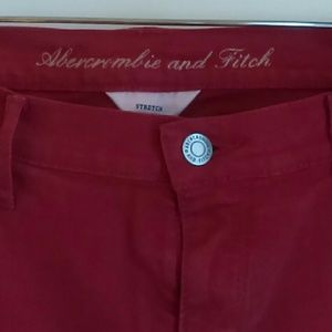 Red Stretch Abercrombie & Fitch Jeans