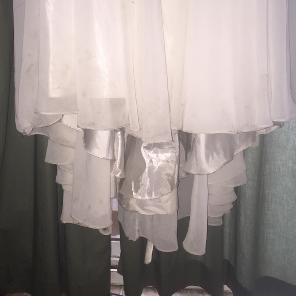 White & Gold Terani Couture Prom Dress - Picture 3 of 4