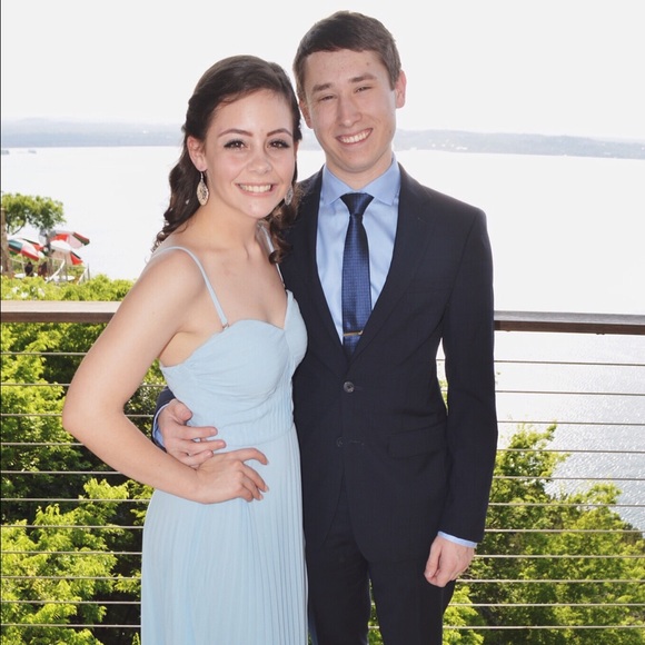 Baby blue prom dress