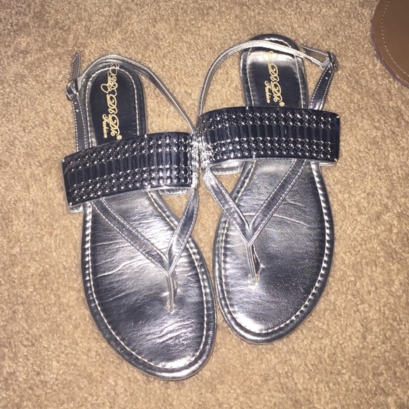 Silver sandals