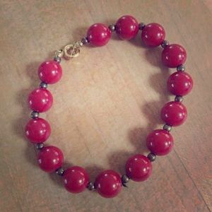 Red beaded bracelet