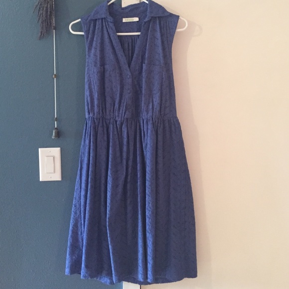 Blue collard dress