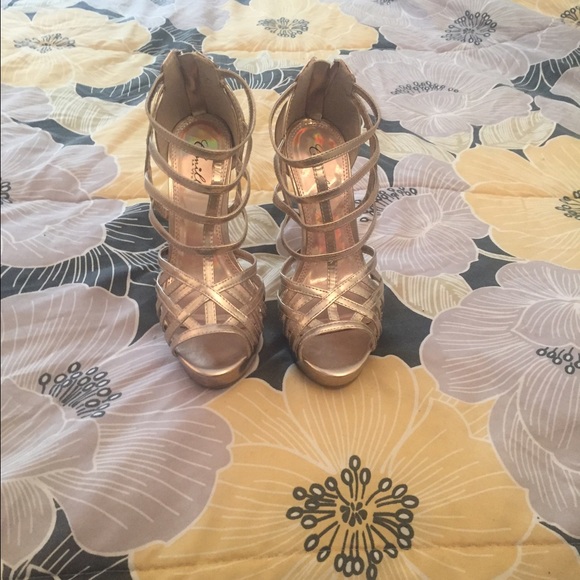 Gold Camille heels
