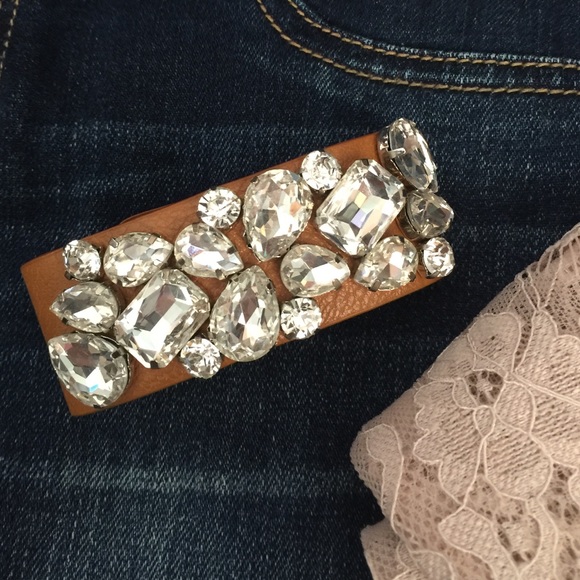 Faux Crystal Cuff Bracelet