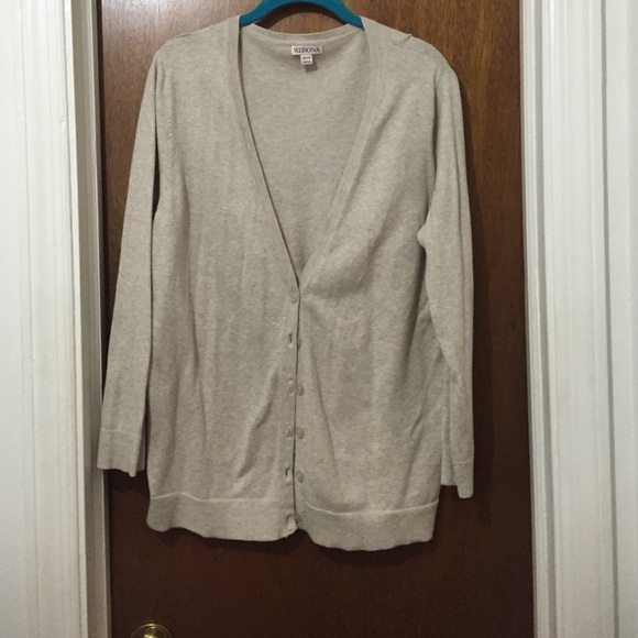 Cream colored knit cardigan