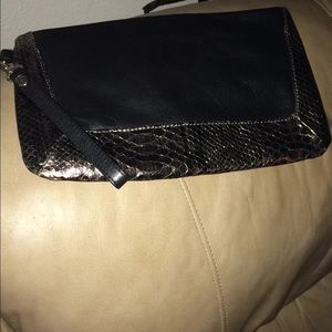 Chris kon all leather clutch