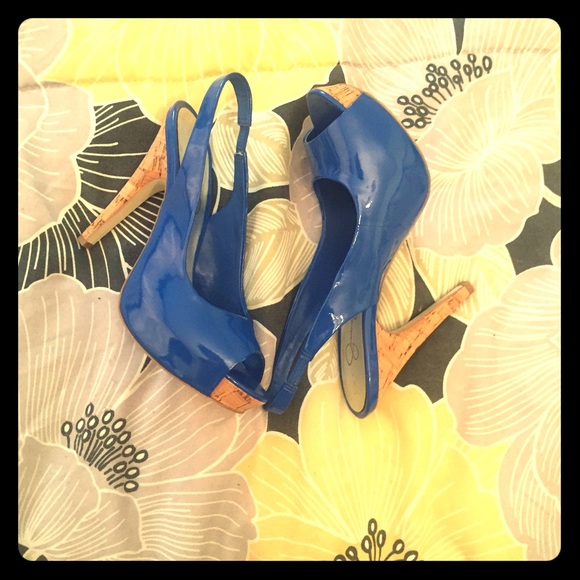 Jessica Simpson blue heels