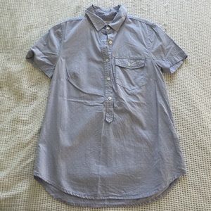 00 J. Crew pale blue polka dot top