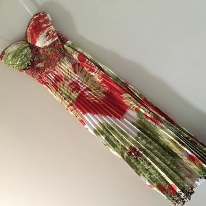 Formal strapless dress with beading