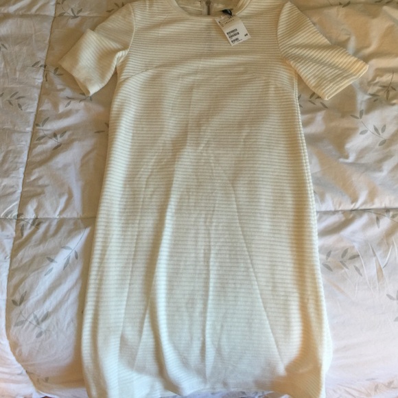 Cream polyester dress