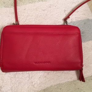 Removable leather hand bag/purse