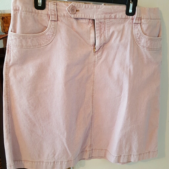 Pink corduroy skirt