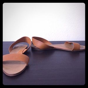 Zara Tan Leather Sandals