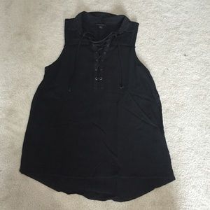 Black tie up tank NWOT