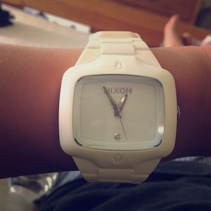 Nixon Men's rubber player analog watch