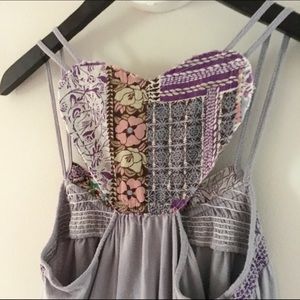 Day trip strappy tank top with heart back