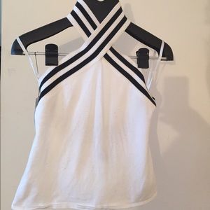 Black and white halter.