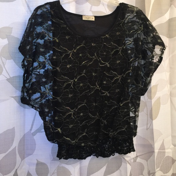 Black lace top