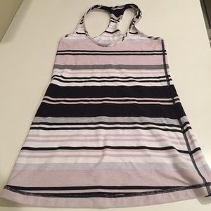 Lululemon 6 white/black/beige cool racerback