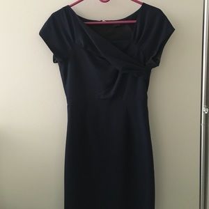 Navy blue shirt sleeved dress