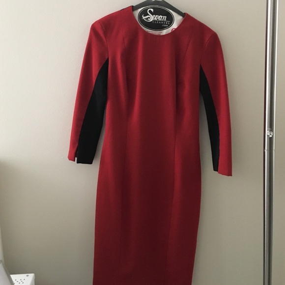 French Connection navy blue/red dress
