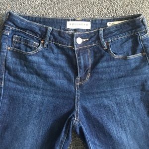 Bullhead, dark wash, mid rise, denim, skinny jean