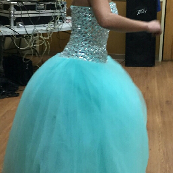 Tiffany Blue Formal Dress Prom/Sweet 16 - Picture 2 of 2