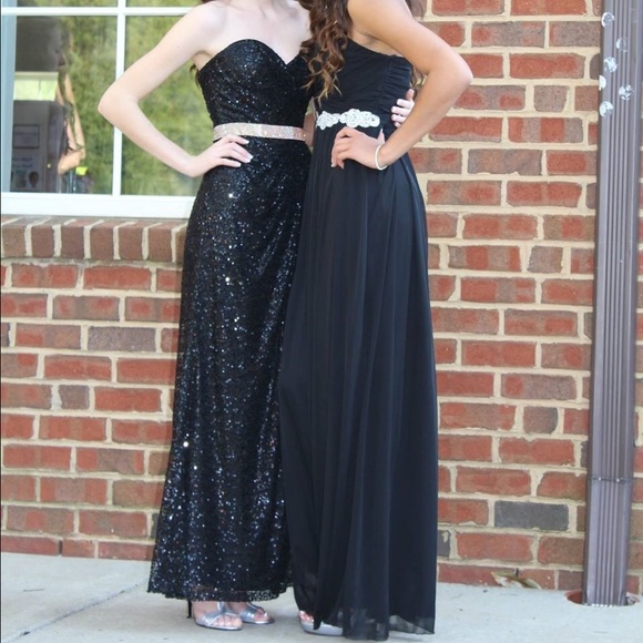 Sherri Hill Dresses & Skirts - Black sequin prom dress floor length gown formal