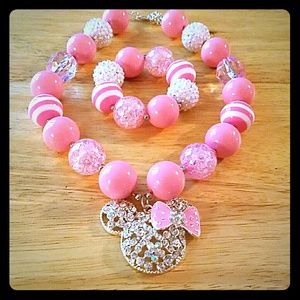 Minnie Mouse Chunky Necklace