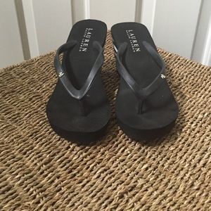Lauren by Ralph Lauren thong wedge sandals