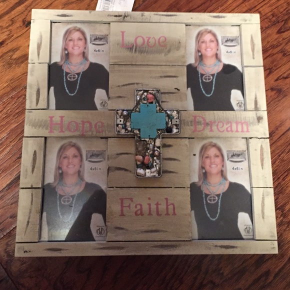 Love Hope Dream Faith Cross Photo Holder