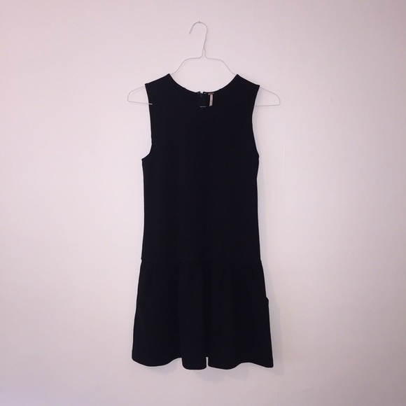 free people double knit drop waist shift. - Picture 2 of 4