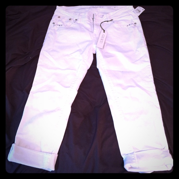 Grace in LA White bling Capri 30