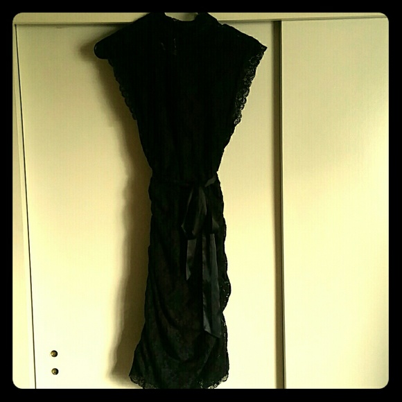 Sexy black lace dress