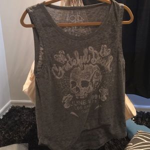 Grey greatful dead chasor tank
