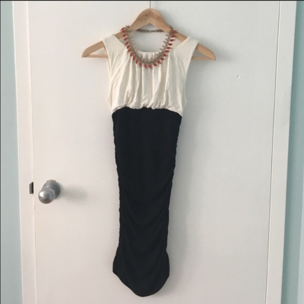 Black and white cocktail dress