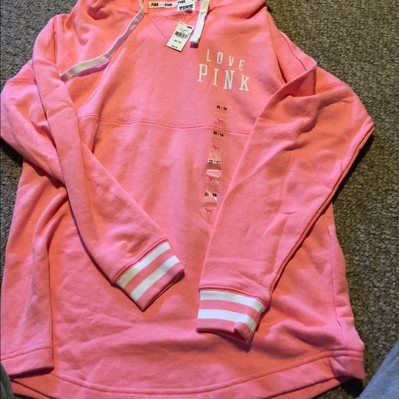 Pink pullover hoodie