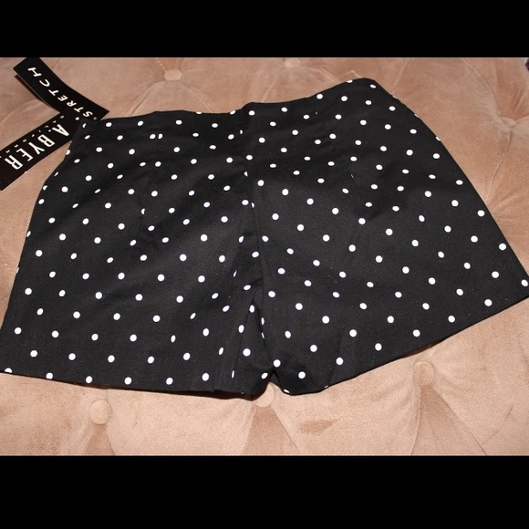 A. Byer Pants - Black & White Polka Dot Shorts