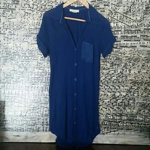 Anthropologie Blue Tunic by Hei Hei