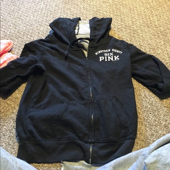 Victoria's Secret black zip up hoodie