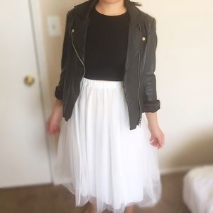 Japanese White tulle puffy skirt