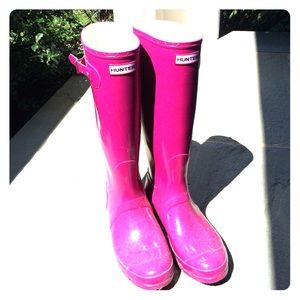 Burgundy purple Original Tall Gloss Rain Boots