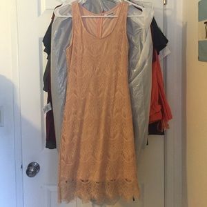 All Over Lace Light Pink Dress