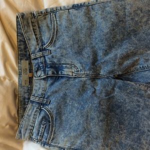 Topshop acid wash skinny jeans