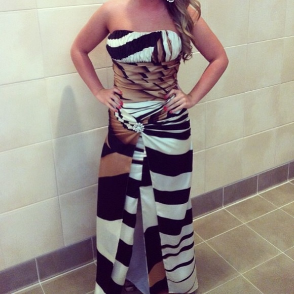 Multi colored prom/evening gown