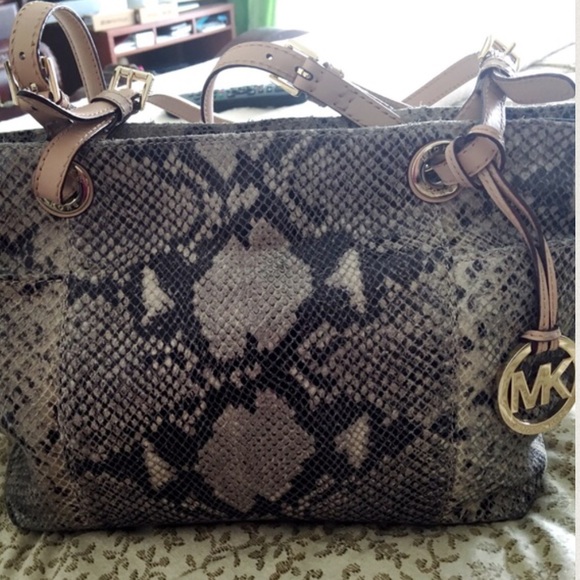 Michael Kors Jet Python Zip tote 100% Authentic