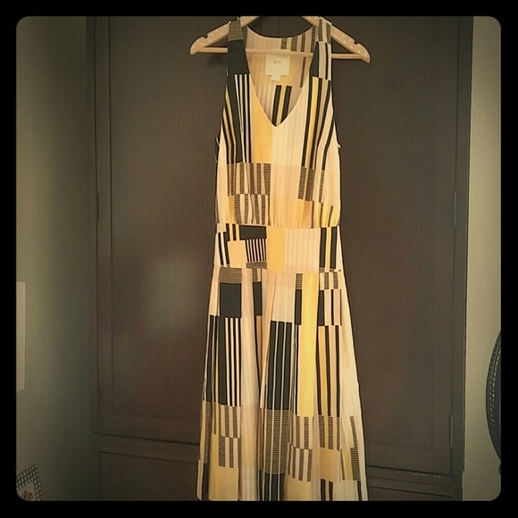 Anthropologie Maeve Otta Pleated Dress
