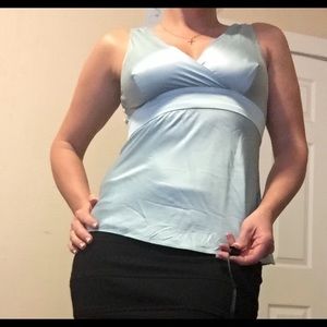 Sleeveless silk blouse