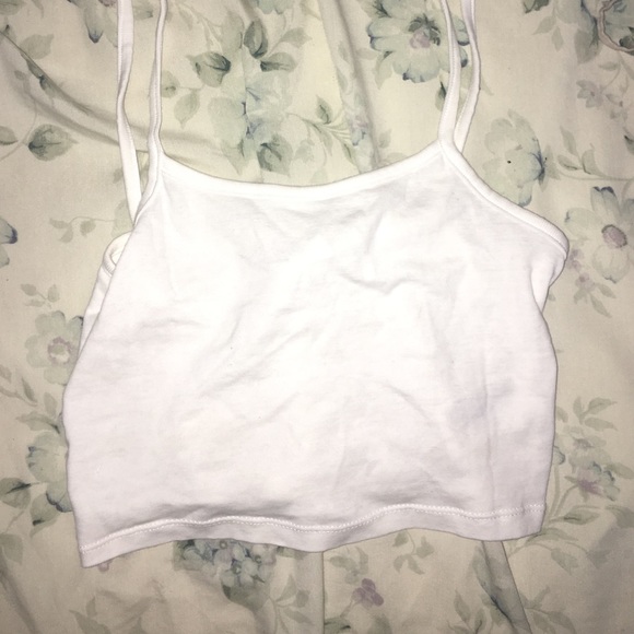 White tank top crop top