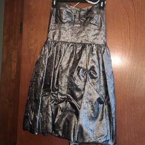 Gray metallic homecoming/cocktail dress